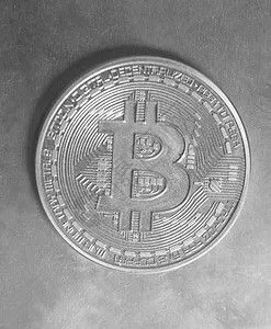 Bitcoin mining rig in action